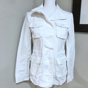 *BCBGMAXAZRIA* White Bronner Utility Jacket Size XS